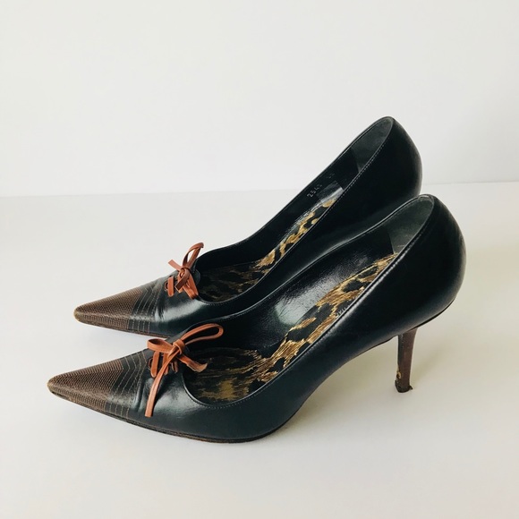 Dolce & Gabanna Brown Leather Shoes Size 8.5 - Picture 4 of 8